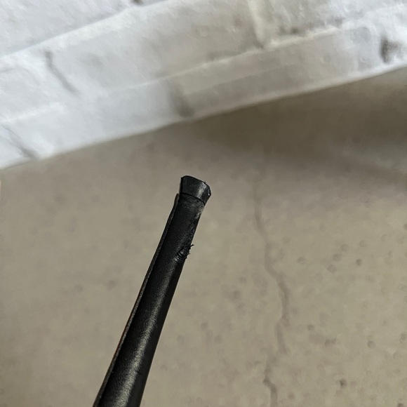 Givenchy Black Leather Stiletto Heeled Boots with Gold Metal Detail - Picture 11 of 11